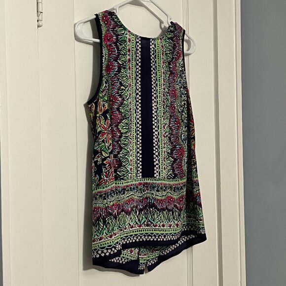 Lilly Pulitzer Iona tank blouse 100% silk Not Too Catty print size small preppy - Picture 3 of 9